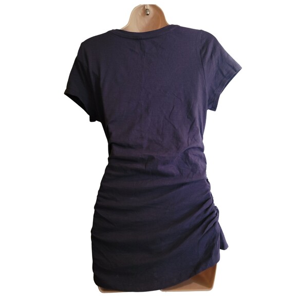 Liz Lange Maternity NWT Navy Blue Blouse/Tee Shirt Size Medium 100% Cotton - Picture 2 of 2